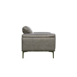 English Elm Wallace & Bay - Wallace & Bay  Onyx Gray Leather Loveseat