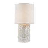 INK+IVY Ashbourne Transitional Embossed Floral Resin Table Lamp FB153-1174 Ivory