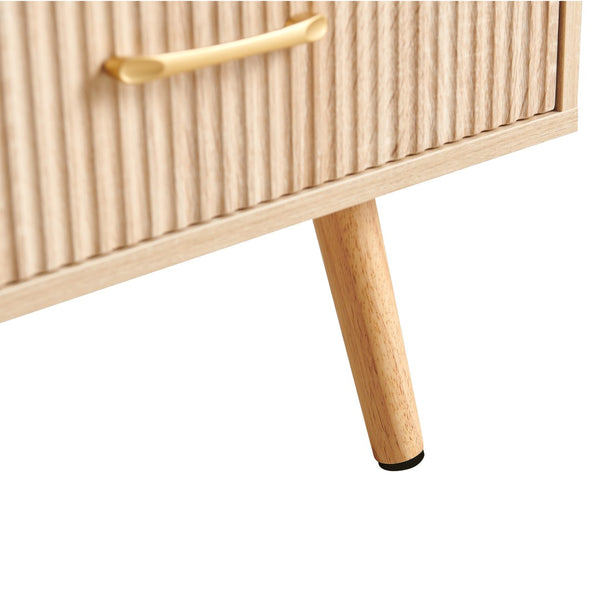 English Elm Rectangle Coffee Table With Solid Wood Legs, Modern Storage Design For Stylish Living Rooms W1265P230626-GIGA