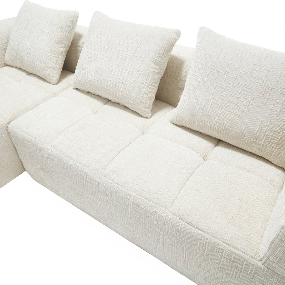 English Elm United We Win Modular L-Shaped Sectional Sofa - Soft Chenille, Tool-Free Setup, Modern Design & Storage W1568S00150-GIGA