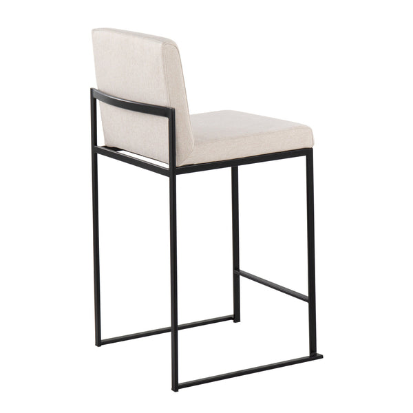 English Elm Contemporary High Back Upholstered Counter Stools with Steel Frame for Kitchen Island B202P221949