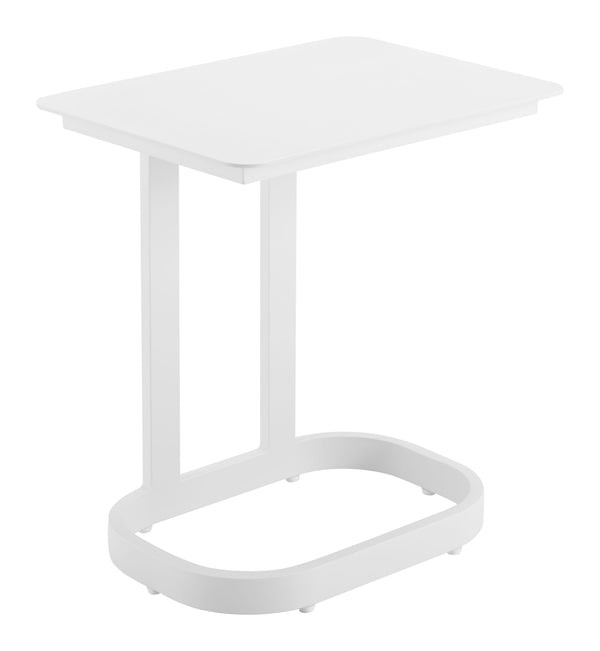Zuo Modern Friss End Table - Modern Aluminum Design For Versatile Living Spaces, Perfect For Hospitality Use White Aluminum 704066-zuo-modern