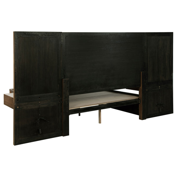 English Elm Moraga Queen Storage Bed with Fluted Headboard and Built-in Nightstand Panels B062S01676