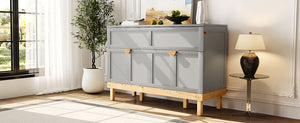 English Elm Queen Murphy Wall Bed Solid Pine Cabinet with Drawer Modern Space Saving Design Gray N708P243886E