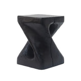 Christopher Knight Home® - Noble House - - Mgo Twist Shape Side Table, Wood-Like Texture, Black Color