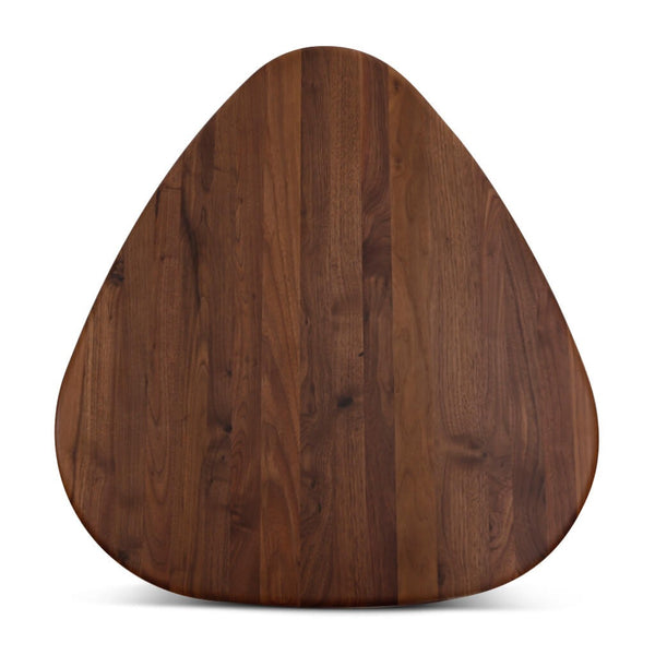 English Elm Triangular Solid Walnut Nesting Tables Two Piece Set for Modern Living Rooms B353S00015