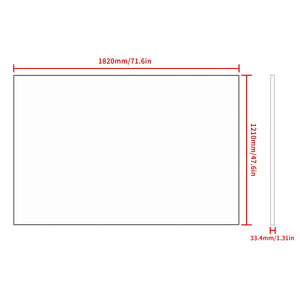 English Elm Oversized Aluminum Framed 72x48-Inch Full Length Mirror with Removable Tray and Dual Mounting Options Black W708P297635