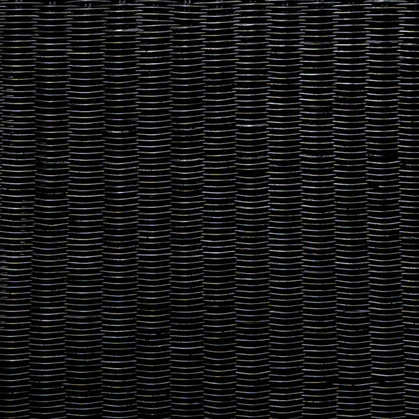 English Elm Woods Glossy Black Woven Rattan Square Coffee Table — Modern Light Silhouette, Casual Elegance & Texture B062P358427