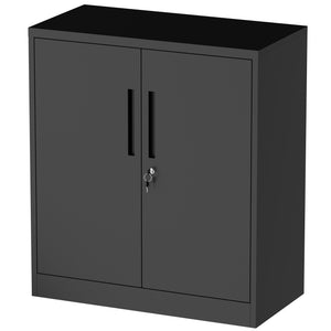English Elm Metal Lockable Steel Cabinet Two Adjustable Shelves Garage Office Utility Storage T2398P442669