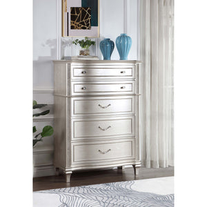 English Elm Katerina Silver Oak 5-Drawer Chest - Elegant Storage Solution With Hidden Drawer For Modern Bedrooms B062P358071