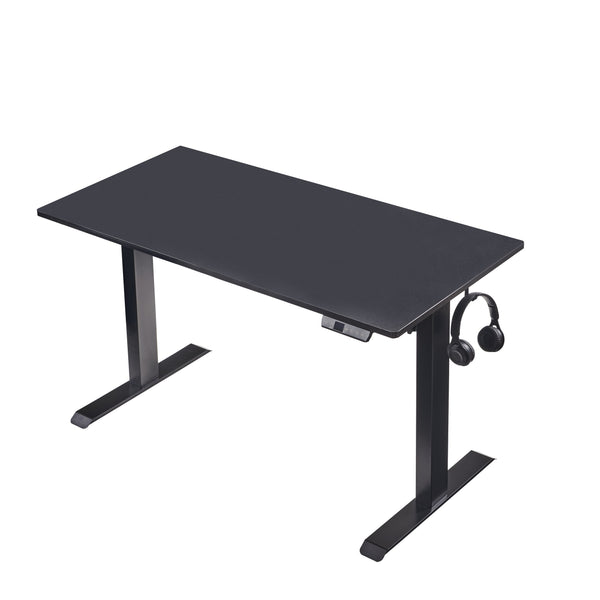 English Elm Electric Sit Stand Desk with Seamless One Piece Top and Industrial Steel Frame W1769P345624