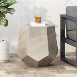 Christopher Knight Home® - Noble House - Calgary Outdoor Lightweight Concrete Side Table, Light Gray