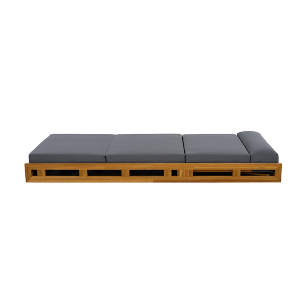 English Elm Christopher Knight Home® - Lounge Chaise Set With Adjustable Headrest - Durable Acacia Wood & Water-Resistant Cushions For Comfort N770P272405T_N770P285267G