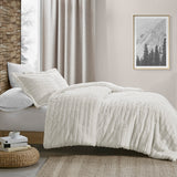 Madison Park Amara Glam/Luxury Faux Fur Comforter Set MP10-7687 Ivory