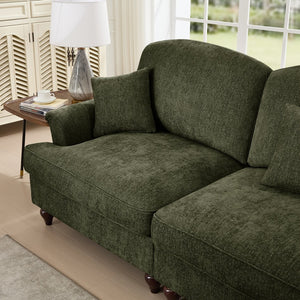 English Elm Classic Comfy Modular U-Shape Sectional Sofa - Elegant Chenille Couch With Flared Arms & Versatile Design W3041S00268