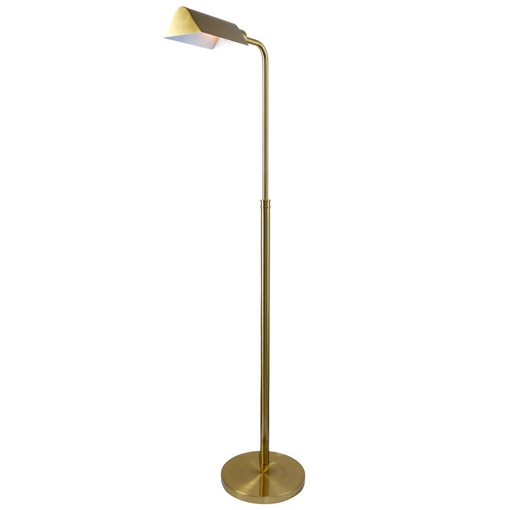 English Elm Ashcroft Furniture - Minimalist Floor Lamp - Slim Sculptural Lighting For Modern Living Rooms & Bedrooms With Gold Shade B183P315092