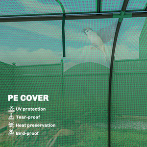 English Elm Low Profile Wide Balcony Greenhouse Uv Resistant Pe Cover Steel Frame Outdoor Garden T3971P468272