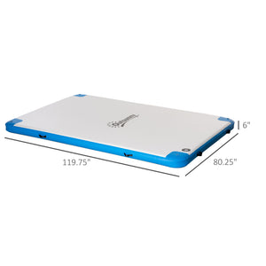 English Elm Outsunny Inflatable Floating Dock Platform Pvc Non-slip Mat for Group Water Fun W2225P485643