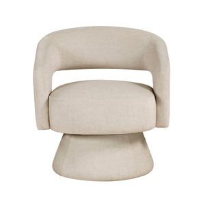 English Elm Modern Swivel Accent Chair in Lux Velvet Upholstery with Solid Wood Base, Compact Stylish Seating taupe 27.75 L x 26.5 W x 19.75 H B011P283815