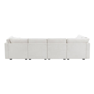 English Elm Christopher Knight Home® - 7-Piece Reversible Modular Corner Sectional - Beige Fabric, Flexible Seating For Modern Living Spaces N771P345839_N771P345840_N771P345841_N771P345842M