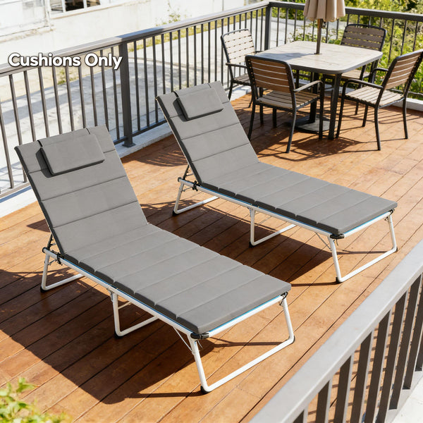 English Elm Outdoor Foldable Lounge Cushion Set with Uv Resistant Olefin Fabric and Foam Support T3971P443292