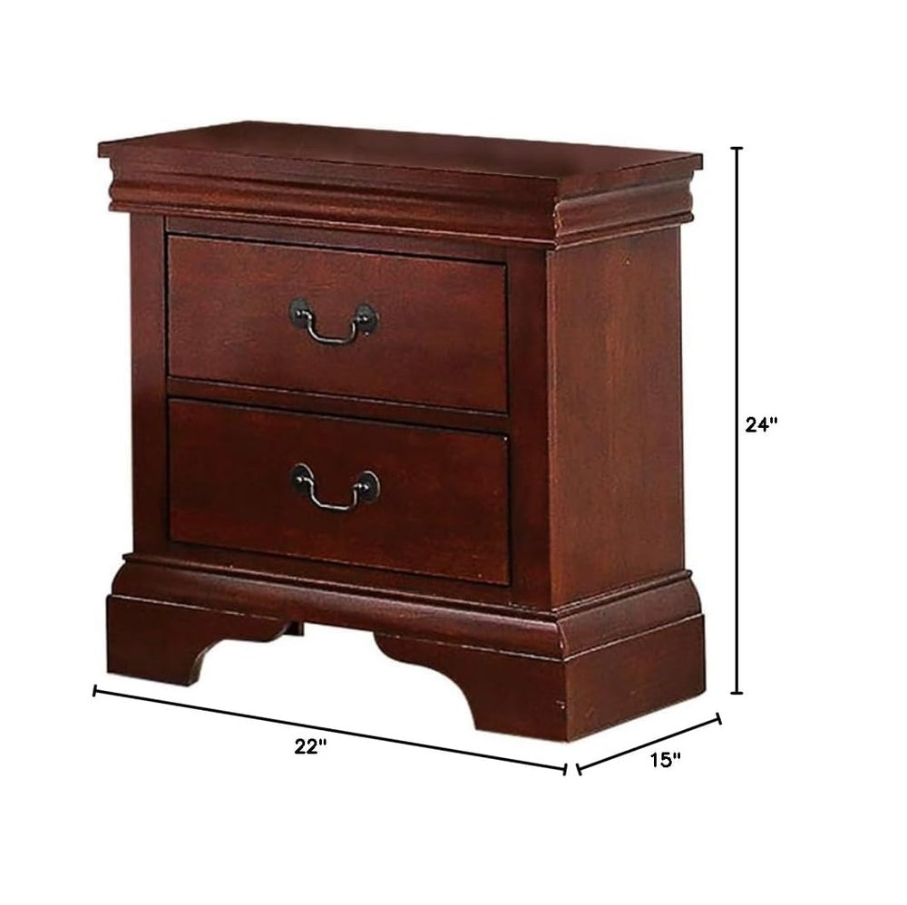 English Elm Contemporary Nightstand with 2 Soft-Close Drawers, Ash Veneer Finish, Sleek Modern Bedroom Accent Cherry 26 L x 19 W x 28 H B011P208921