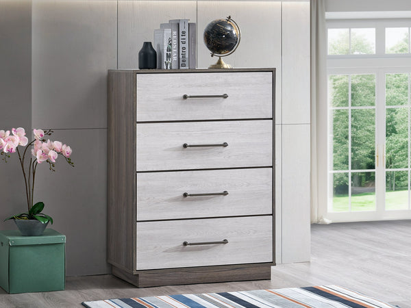 English Elm Aberdeen Five Drawer Chest Wood Grain Laminate Contemporary Bedroom Storage B078P497932