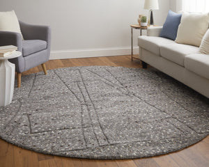 Feizy Rugs Dering Hand Knotted Wool Area Rug - Durable, Stain Resistant, Contemporary Design For High-traffic Areas Gray,Tan,Taupe Wool T27t6042chl000n80