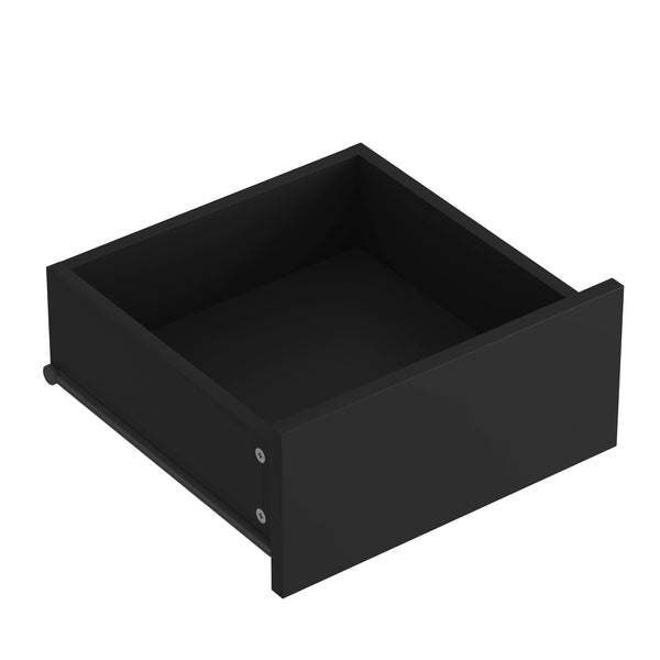 English Elm 8 Drawer Tall Chest Slim Particleboard Build Smooth Gliding Storage for Bedroom Closet Black W409S00007