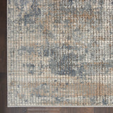 Nourison Concerto CNC02 Machine Made Power-loomed Borderless Design Indoor Only Contemporary Rustic Rug Blue Beige, Blue Beige 80% Polypropylene,20% Polyester 99446748812