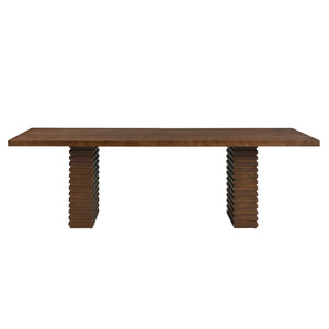 English Elm Christopher Knight Home® - 95Inches Walnut Dining Table - Modern Industrial Design For 6-10 Guests, Durable Wood Construction N771P346933T_N771P346934T