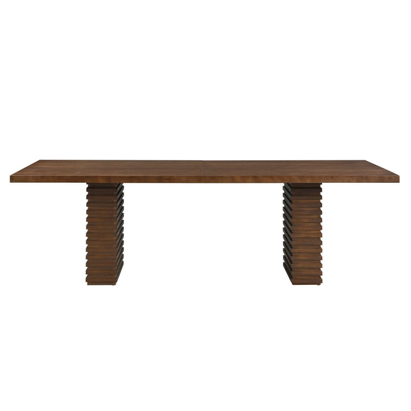 English Elm Christopher Knight Home® - 95Inches Walnut Dining Table - Modern Industrial Design For 6-10 Guests, Durable Wood Construction N771P346933T_N771P346934T