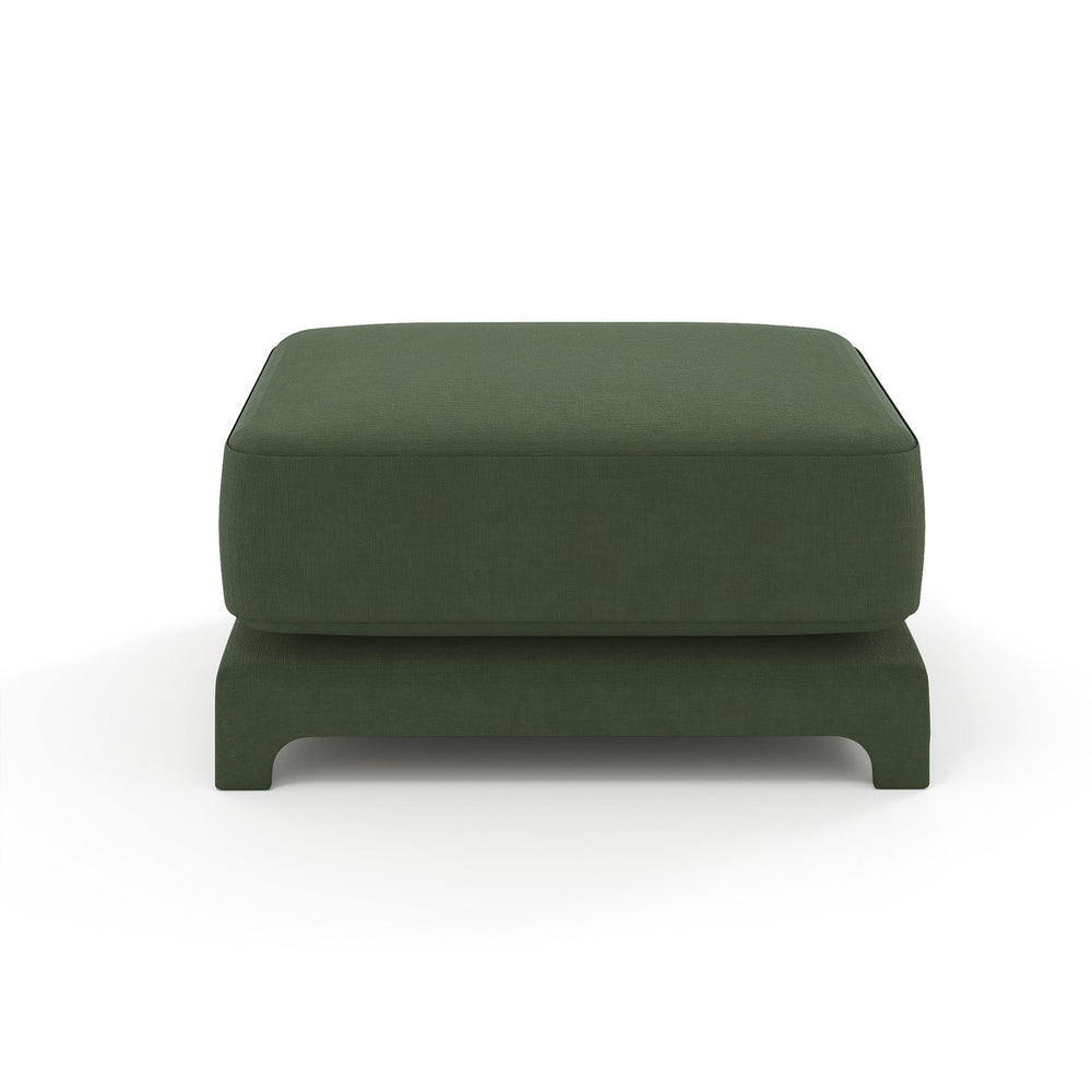 English Elm 30 Tufted Chenille Ottoman Compact Footrest Extra Seating Living Room Accent W714P297590