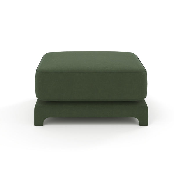 English Elm 30 Tufted Chenille Ottoman Compact Footrest Extra Seating Living Room Accent W714P297590