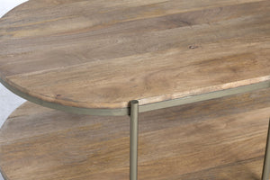 Crestview Collection Transitional Cocktail Table With Mango Wood Top & Industrial Iron Frame - Stylish & Functional Design Brown Solid Wood Cvfnr4216