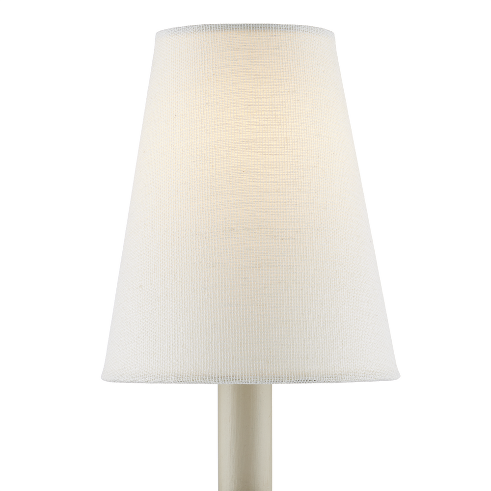 Off White Grasscloth Tapered Chandelier Shade - Handcrafted Artisan Design for Modern Elegance