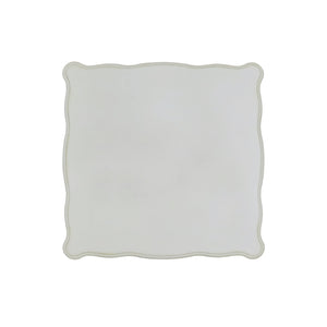 English Elm Vendome Antique Pearl Finish Square Coffee Table with Scrolled Legs and Bottom Shelf, Transitional Design Off White 51 L x 51 W x 10 H B2726P281470