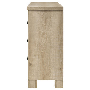 English Elm Sansome Six Drawer Weathered Oak Dresser with Bronze Pulls for Modern Farmhouse Bedrooms B062P447951