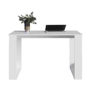 English Elm Writing Desk Sleek 47.2" Workstation with Sturdy Legs, Engineered Wood Finish for Home Offices White 51.97 L x 28.35 W x 3.15 H B097P296831