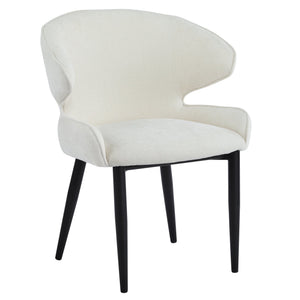 English Elm Modern Shell Back Upholstered Dining Chairs Set of 2 Scandinavian Fabric Seat N772P429023B
