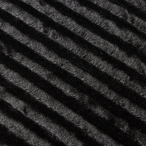 JLA Home Madison Park - Long Faux Fur Throw with Silky Micro-Fur Reverse, OEKO-TEX Certified, Lightweight Cozy 50x60 Inches Black MP50-453