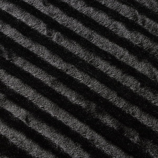 JLA Home Madison Park - Long Faux Fur Throw with Silky Micro-Fur Reverse, OEKO-TEX Certified, Lightweight Cozy 50x60 Inches Black MP50-453