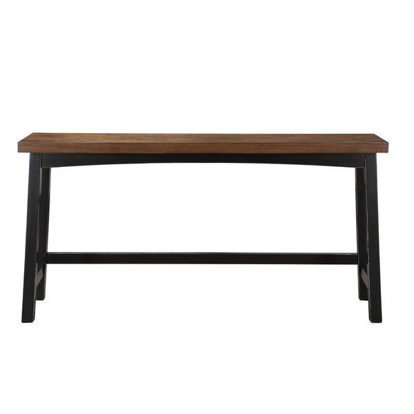 English Elm Transitional 4-Piece Counter Height Set - Stylish Solid Rubberwood Table & Stools In Black/Brown Finish B011P284444-GIGA