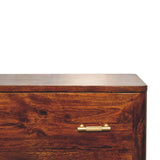 English Elm Solid Wood Chestnut T-Bar Chest