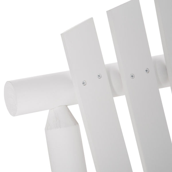 English Elm Outsunny Double Adirondack Rocking Chair For Two - Rustic White Wooden Seat For Patio & Garden Relaxation W2225P229739-GIGA