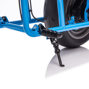 English Elm 24v300w Kids Electric Muscle Motorcycle with Dual Suspension Wide Eva Tires and Twist Throttle Blue W1578P382506