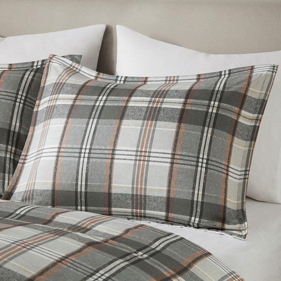 English Elm Twin/Twin Plaid Comforter Set with Anti-Microbial Microfiber, Sham & Decorative Pillows, Cozy Durable B035P203244