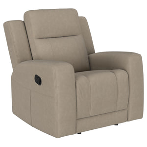 English Elm Slater Channel Tufted Suede Recliner with Pillow Back for Modern Living Rooms B062P440396