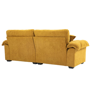 English Elm 84" Chenille Sofa Loveseat with Memory Foam & Pocket Springs, Plush Dual-Layer Comfort, Sturdy Frame Yellow W676S00012