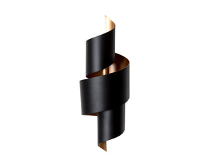 Sunpan Aphelion Sconce: Elegant Modern Design in Black & Gold - Illuminate Your Space with Style!
